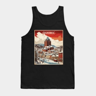 Quebec Canada Vintage Poster Tourism Tank Top